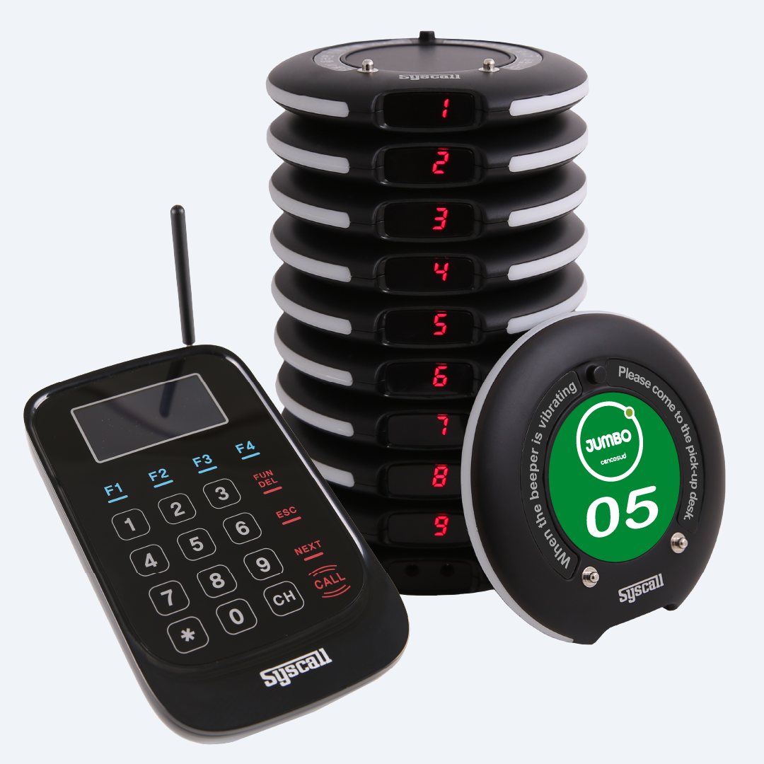 Set 10 Localizadores Coaster con base de carga y teclado