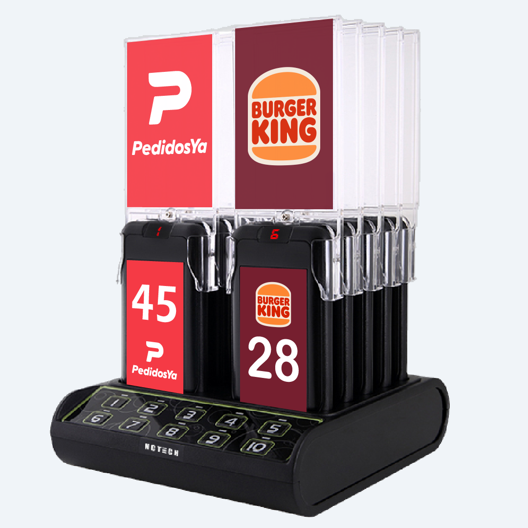 Set 10 Localizadores con porta publicidad, base carga y llamado